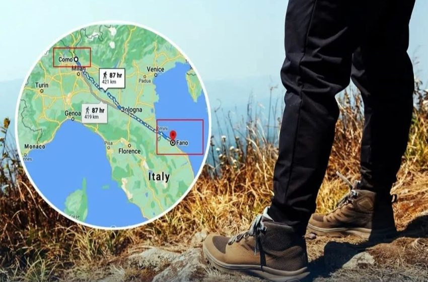  Një italian vendosi të ecë 450 kilometra për të “qetësuar mendjen” pas një zënke me gruan